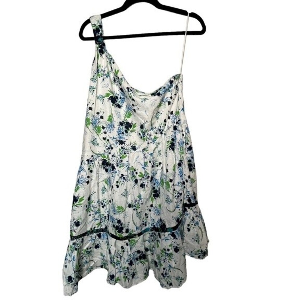 NWT Free People All Mine Ivory Floral One Shoulder Dress Size L Women